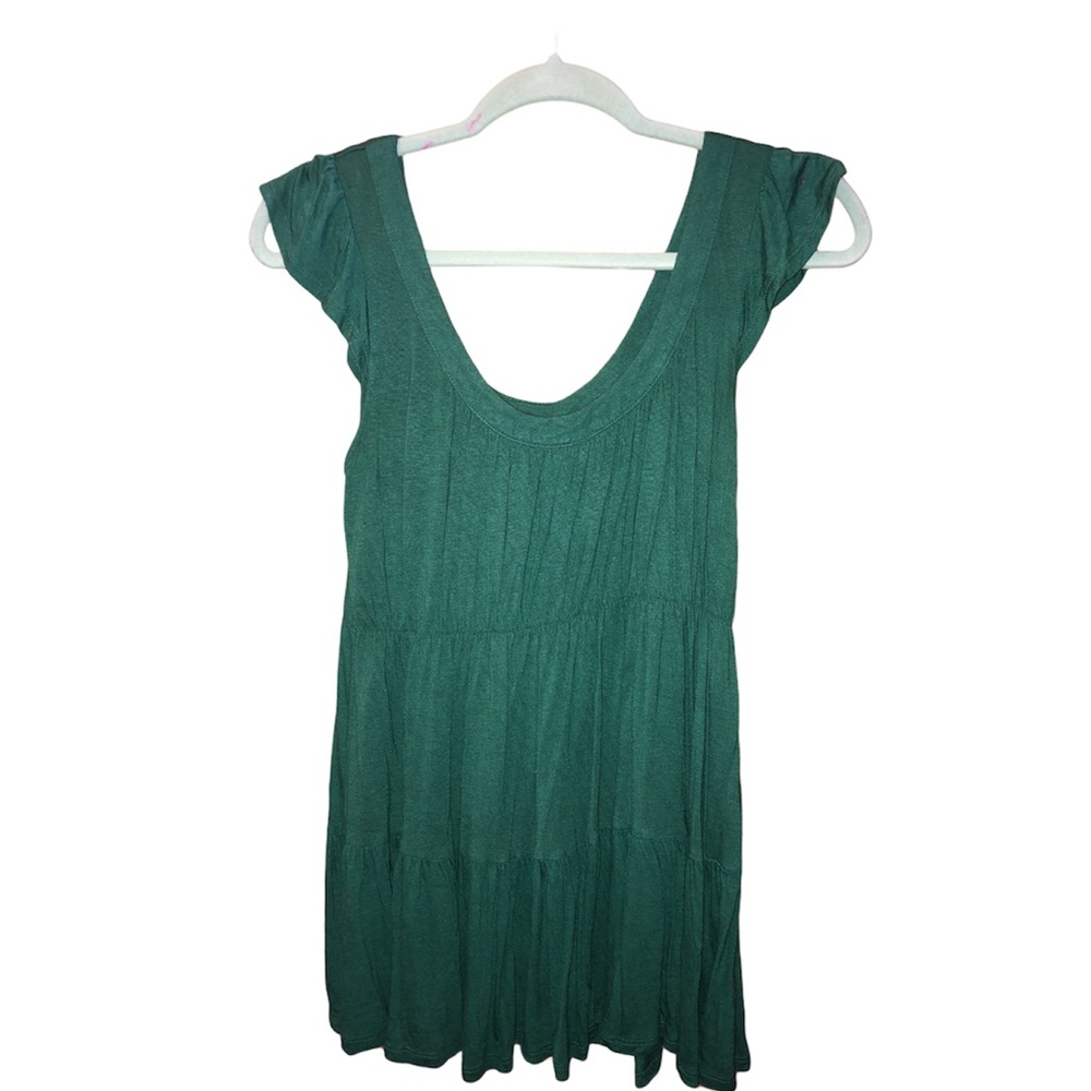 Ruched Tank with Ruffle Sleeves